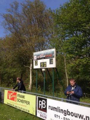 Schijn bedriegt...het scorebord kon de dubbele cijfers niet aan