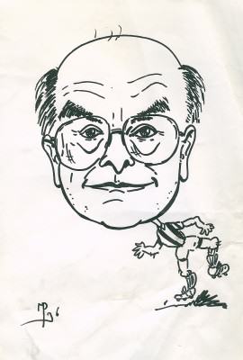Een trefzekere karikatuur van Chris.