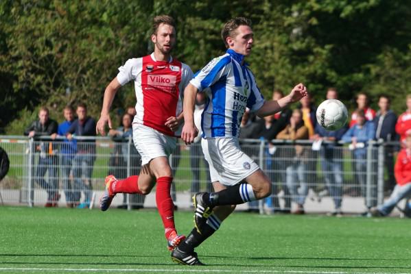 Rico Westdorp miste bij deze uitbraak op een haar na de 2-1. Gwen Koet moet het afleggen in de sprint.
