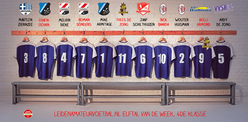 elftal van de week 4de kl week 5