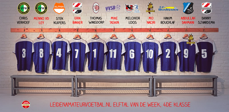 elftal van de week 4de kl week 6