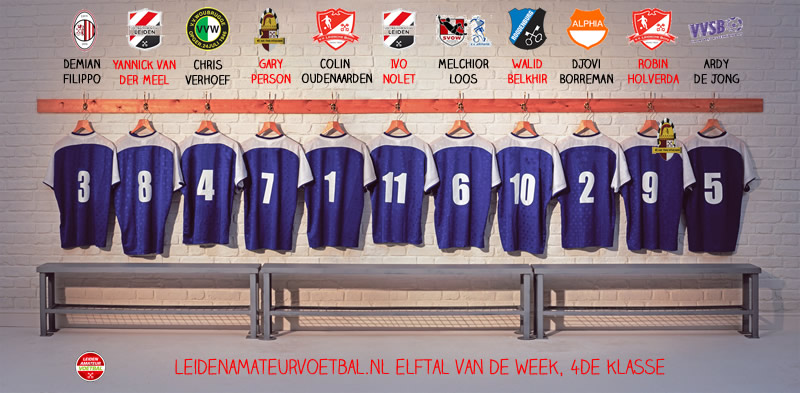 elftal van de week 4de kl week 10