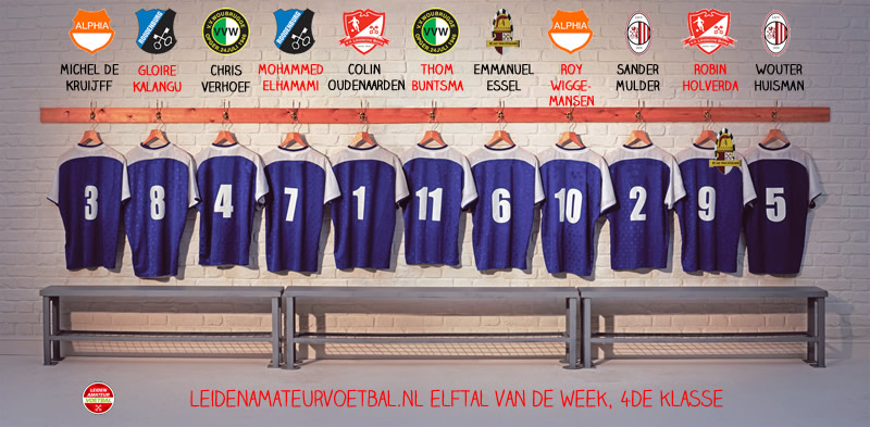 elftal van de week 4de kl week 11
