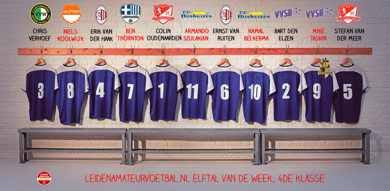 elftal van de week 4de kl week 12