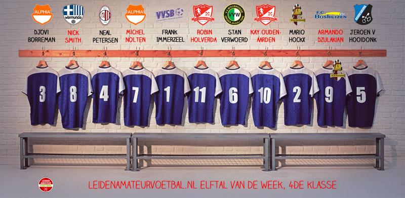 elftal van de week 4de kl week 13