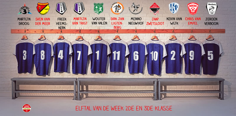 elftal van de week 2 en 3 kl 17