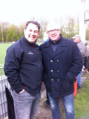 Sport verbroedert. Hier op de foto Erik Diks (DoCoS) en Lucas Riethoven (UVS)