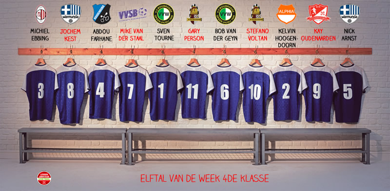 elftal van de week 4de kl 23