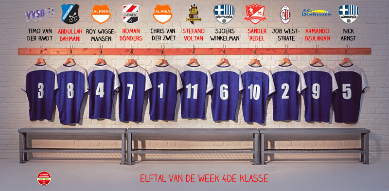 elftal van de week 4de kl 24
