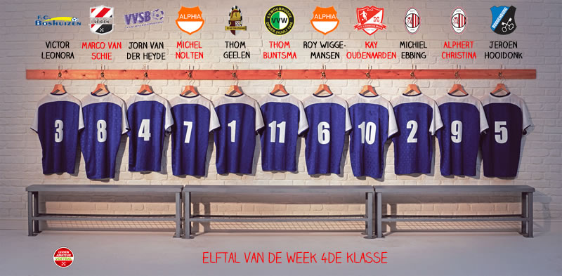 elftal van de week 4de kl 26