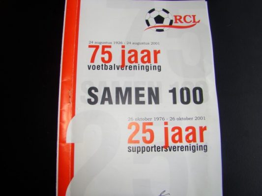 Ter gelegenheid van het eeuwfeest (75 jaar RCL – 25 jaar SV) verscheen er een prachtig boekwerk.
