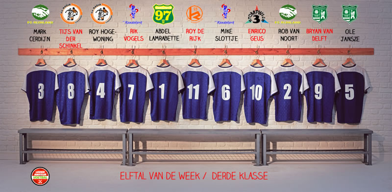 elftal van de week derde klasse 13