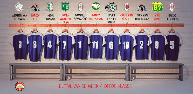 elftal van de week derde klasse 16
