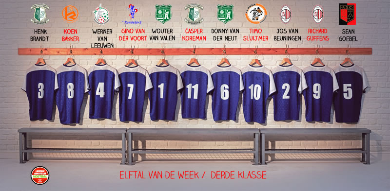 elftal van de week derde klasse 18