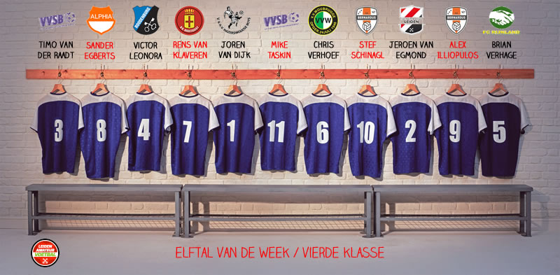 elftal van de week vierde 22