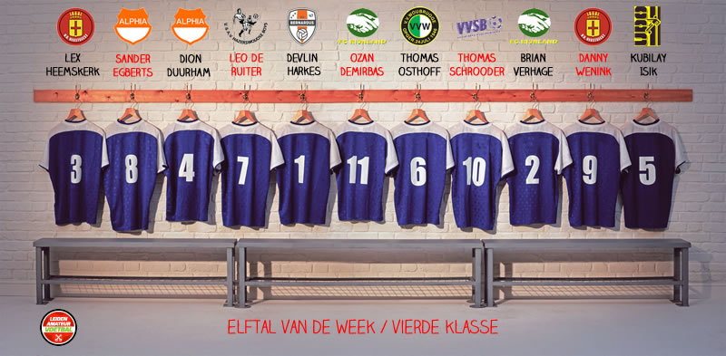 elftal van de week vierde 25