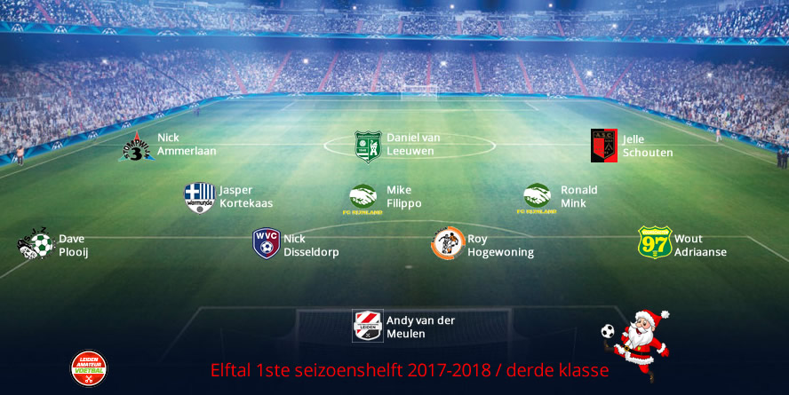 elftal eerste seizoenshelft derde