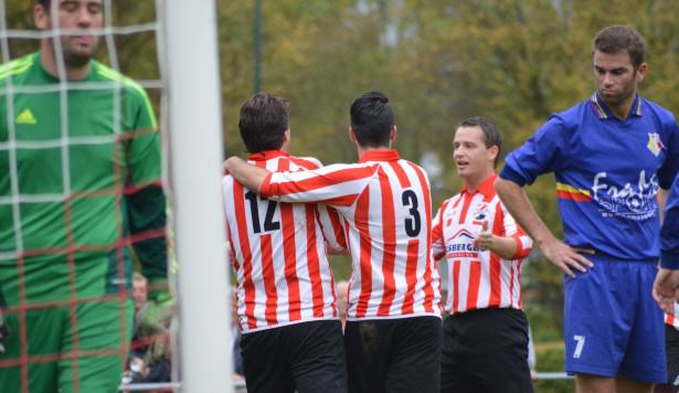 De op dat moment dik verdiende Leidse voorsprong wordt gevierd