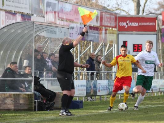 De grensrechter van dienst kon Valken'68 nog stuiten, HBOK uiteindelijk niet: 2-0.